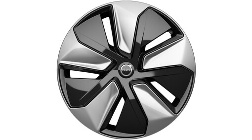 20" y 5 radios plateado brillante/negro brillante